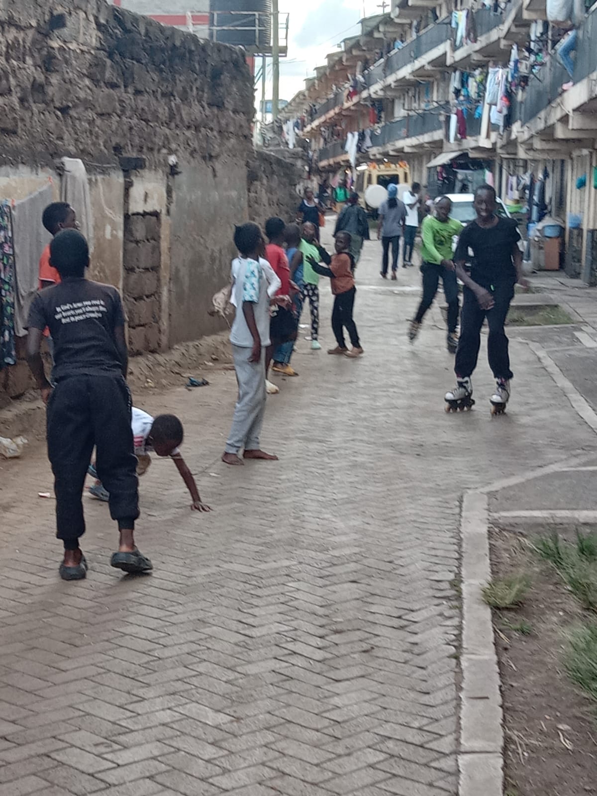 Children playing in the neighborhood